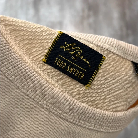 LL Bean Todd Snyder Sebago Lake Sweater Shirt Mens XXL Off White - Picture 3 of 6